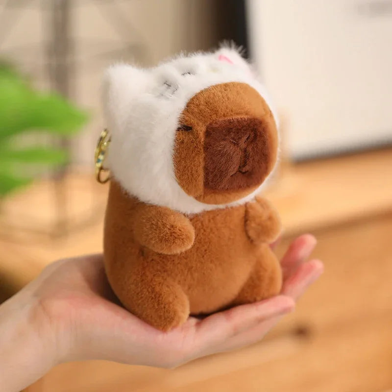 Capybara Pendant Cosplay Pokemon Pikachu Plush Toy Keychain Capibara Stitch Sanrio Kuromi Plushies Stuffed Bag Decor Gift