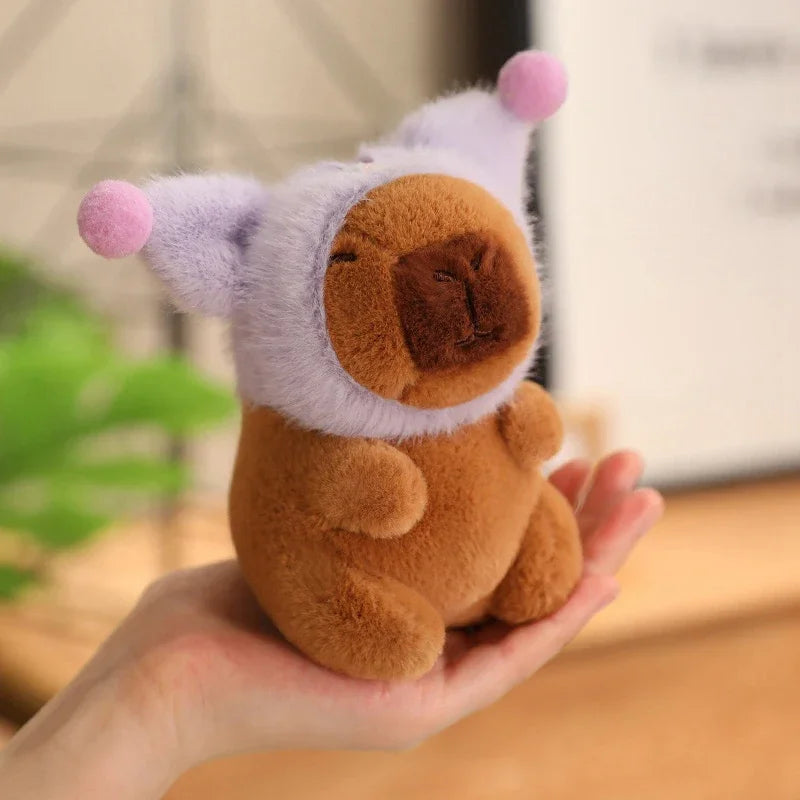 Capybara Pendant Cosplay Pokemon Pikachu Plush Toy Keychain Capibara Stitch Sanrio Kuromi Plushies Stuffed Bag Decor Gift