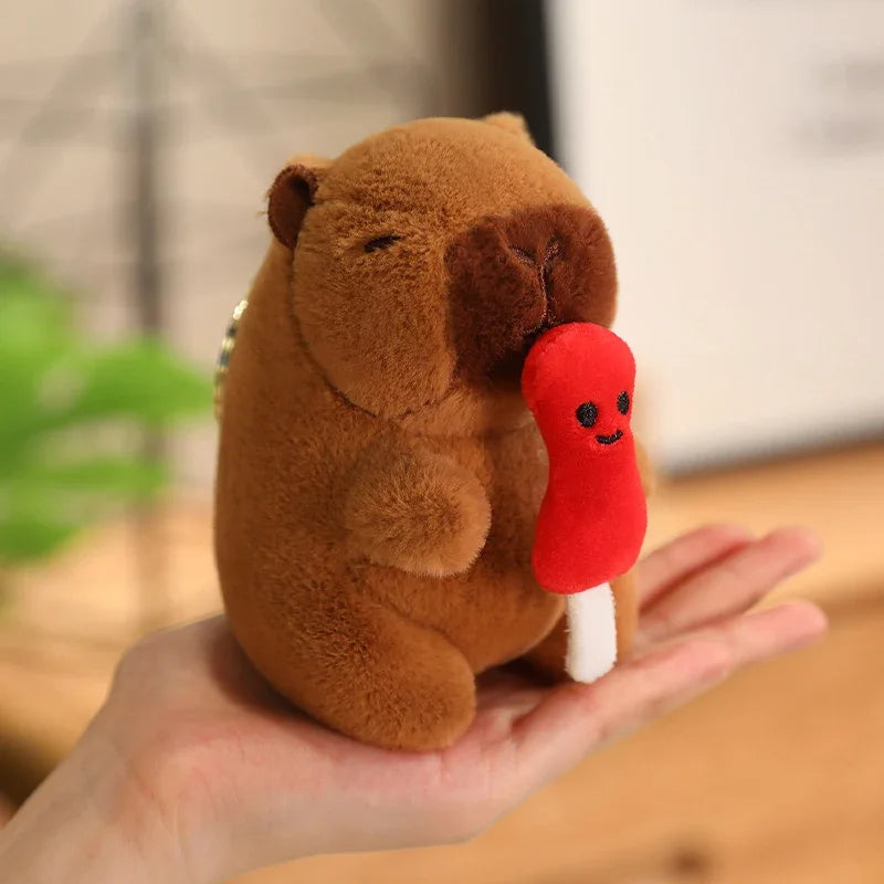 Capybara Pendant Cosplay Pokemon Pikachu Plush Toy Keychain Capibara Stitch Sanrio Kuromi Plushies Stuffed Bag Decor Gift