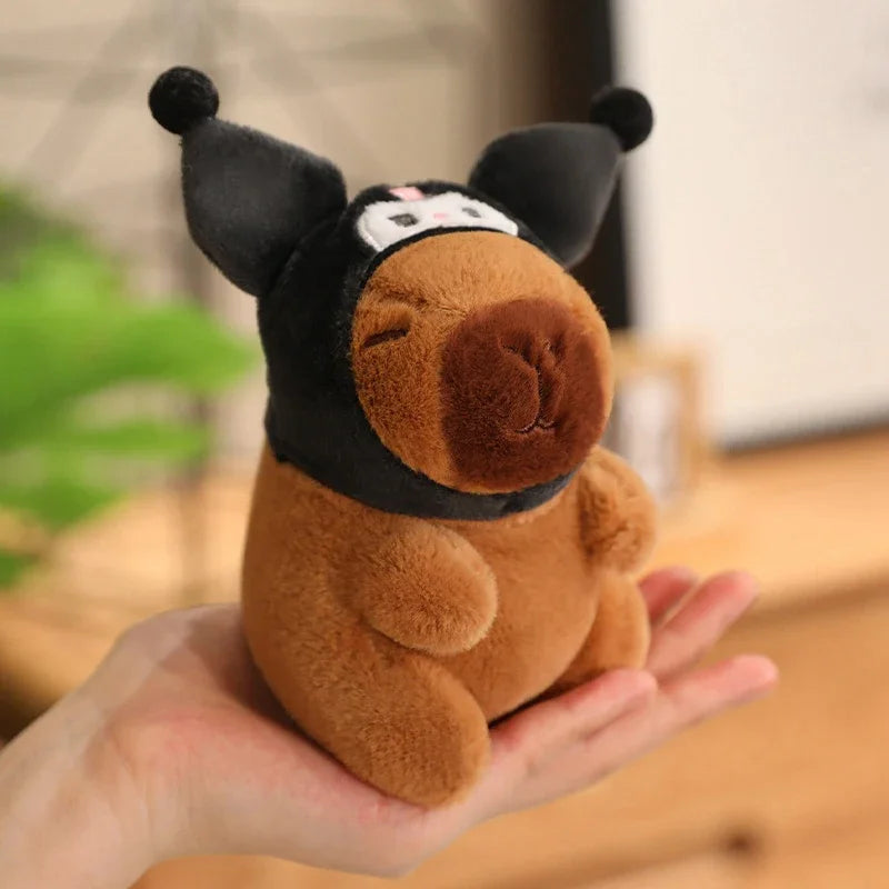 Capybara Pendant Cosplay Pokemon Pikachu Plush Toy Keychain Capibara Stitch Sanrio Kuromi Plushies Stuffed Bag Decor Gift