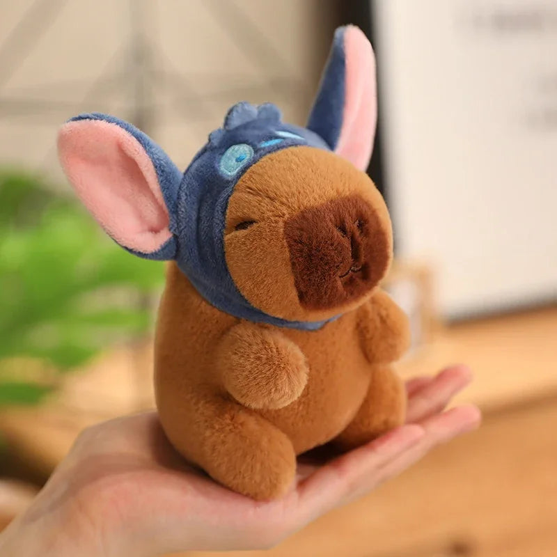 Capybara Pendant Cosplay Pokemon Pikachu Plush Toy Keychain Capibara Stitch Sanrio Kuromi Plushies Stuffed Bag Decor Gift